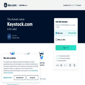 Скриншот главной страницы сайта keystock.com