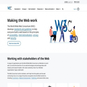 Скриншот главной страницы сайта w3.org