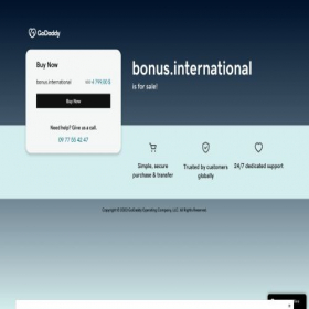 Скриншот главной страницы сайта 1.bonus.international