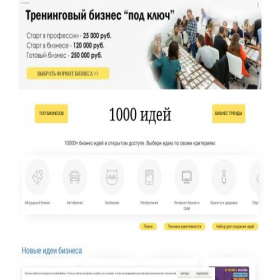 Скриншот главной страницы сайта 1000ideas.ru