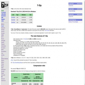 Скриншот главной страницы сайта 7zip.com