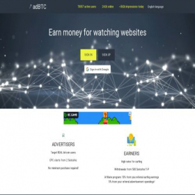 Скриншот главной страницы сайта adbtc.top
