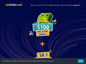 Скриншот главной страницы сайта addollar.cash