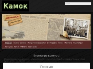 Скриншот главной страницы сайта ammoussr.ru