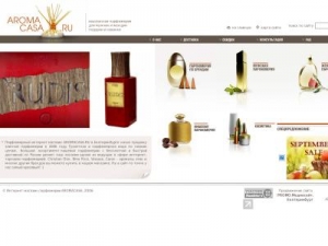 Скриншот главной страницы сайта aromacasa.ru