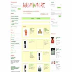 Скриншот главной страницы сайта aromamore.ru