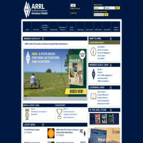 Скриншот главной страницы сайта arrl.org
