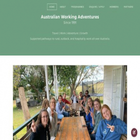 Скриншот главной страницы сайта australianworkingadventures.com