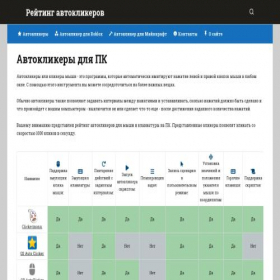 Скриншот главной страницы сайта avtoclicker.ru