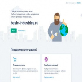 Скриншот главной страницы сайта basic-industries.ru