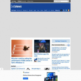 Скриншот главной страницы сайта betanews.com