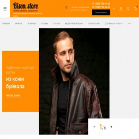 Скриншот главной страницы сайта bisonstore.ru