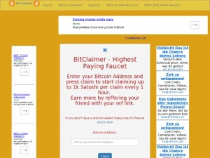 Скриншот главной страницы сайта bitclaimer.me