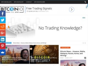 Скриншот главной страницы сайта bitcoinio.com