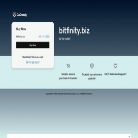 Скриншот главной страницы сайта bitfinity.biz