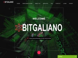 Скриншот главной страницы сайта bitgaliano.trade