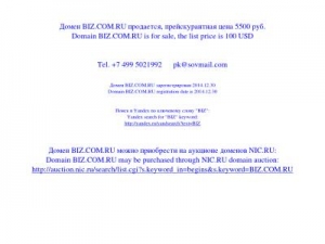 Скриншот главной страницы сайта biz.com.ru