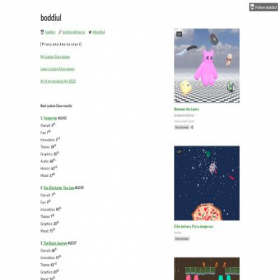 Скриншот главной страницы сайта boddiul.itch.io