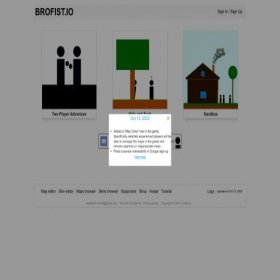 Скриншот главной страницы сайта brofist.io