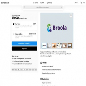 Скриншот главной страницы сайта broola.com
