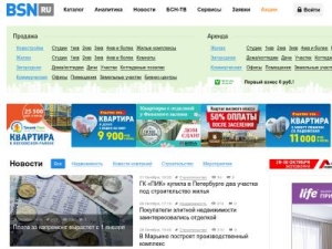Скриншот главной страницы сайта bsn.ru