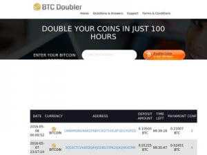 Скриншот главной страницы сайта btc-doubler.com