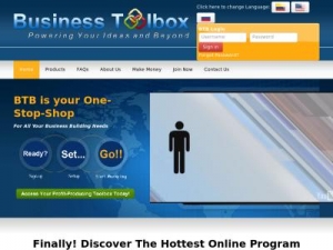 Скриншот главной страницы сайта businesstoolbox.com