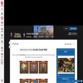 Скриншот главной страницы сайта castle-clash.wikia.com