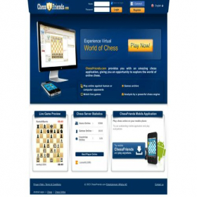 Скриншот главной страницы сайта chessfriends.com