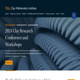 Скриншот главной страницы сайта claymath.org