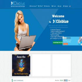 Скриншот главной страницы сайта clixblue.com