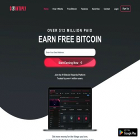 Скриншот главной страницы сайта cointiply.com