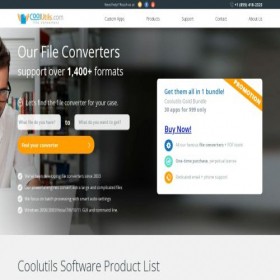 Скриншот главной страницы сайта coolutils.com