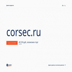 Скриншот главной страницы сайта corsec.ru