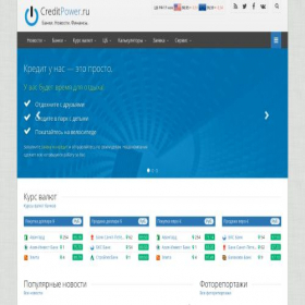 Скриншот главной страницы сайта creditpower.ru