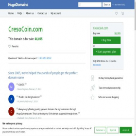 Скриншот главной страницы сайта cresocoin.com