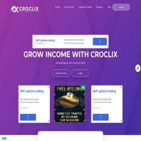 Скриншот главной страницы сайта croclix.me