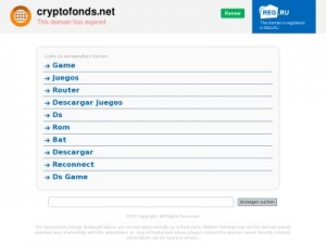 Скриншот главной страницы сайта cryptofonds.net