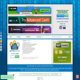 Скриншот главной страницы сайта cryptomonitor.net