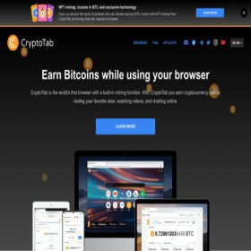 Скриншот главной страницы сайта cryptotab.net