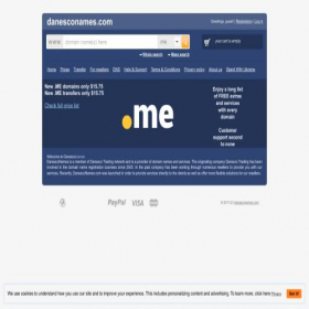 Скриншот главной страницы сайта danesconames.com