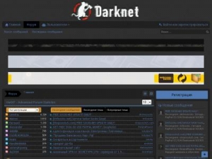 Скриншот главной страницы сайта dark-net.biz