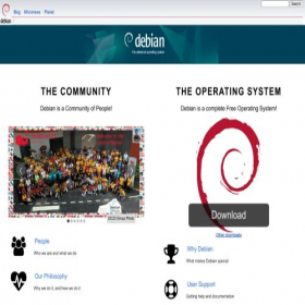 Скриншот главной страницы сайта debian.org