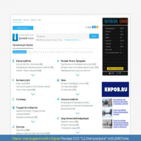 Скриншот главной страницы сайта delovoy-kirov.ru