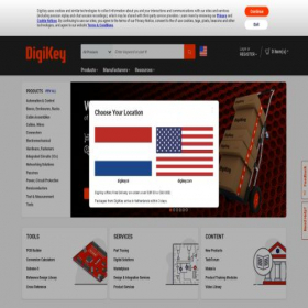 Скриншот главной страницы сайта digikey.ru