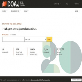 Скриншот главной страницы сайта doaj.org