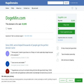 Скриншот главной страницы сайта dogemin.com