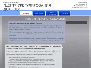 Скриншот главной страницы сайта dolgam.net.ru
