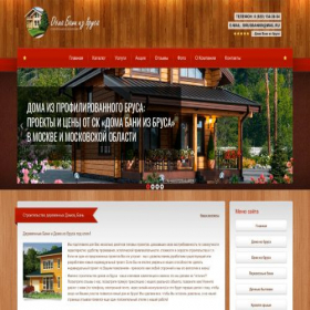 Скриншот главной страницы сайта domabani-brus.ru