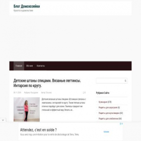 Скриншот главной страницы сайта domohozyika.ru